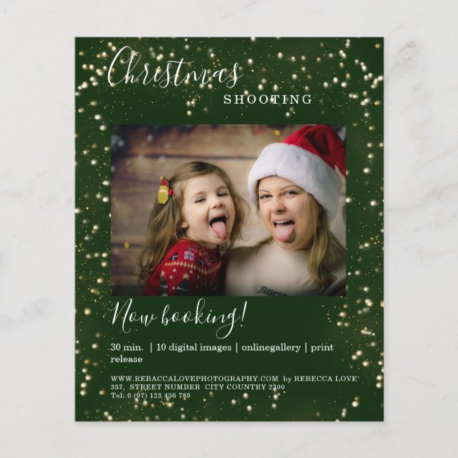 Customer specific Christmas Lights photo flyer (Front)