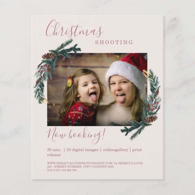 Customer specific Christmas  photo flyer (Front)