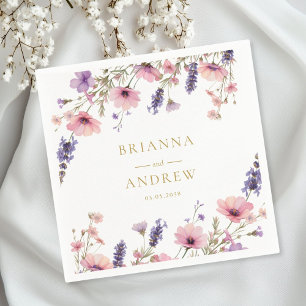 Customer specific Floral Wedding Napkin