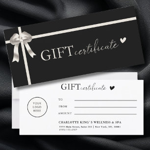Customer specific, Logo Business Gift Certificate