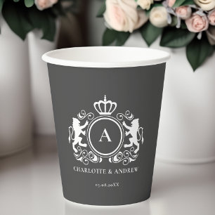 customer specific logo Monogram Wappen Paper Cups