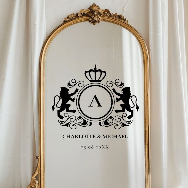 Customer Specific Logo Monogram Wedding Window Cling (Customer specific, logo, monogram wedding, window cling with your names and date.)