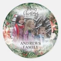 Customer specific Photo Merry Christmas! Wreath C