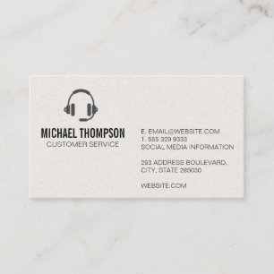 Customer Support Head Set   Corporate Business Card