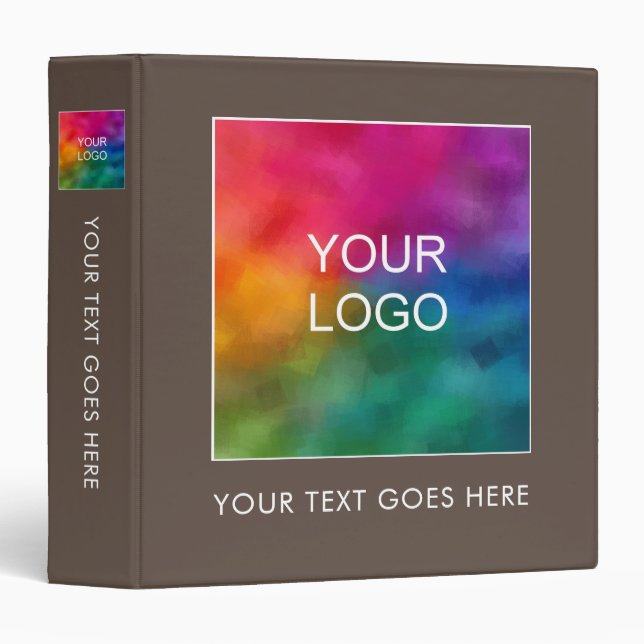Customer Your Company Logo Text Here Brown Binder (Front/Spine)