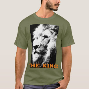 Customers Text Lion Face Mens Deep Fatigue Green T-Shirt