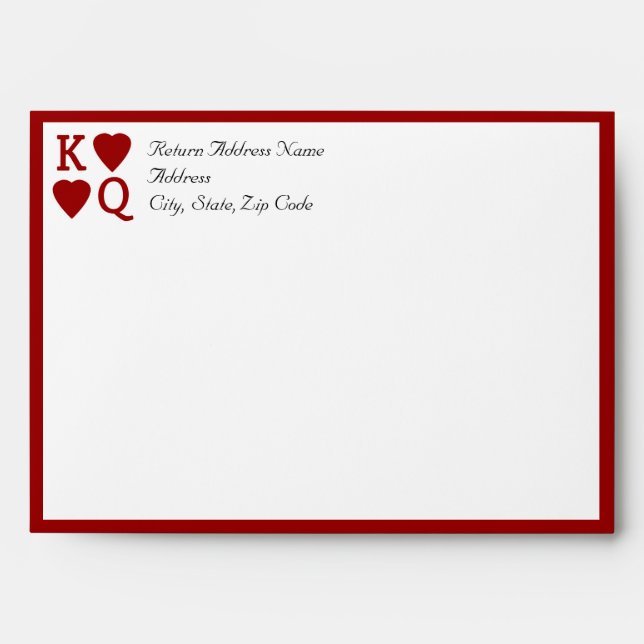 CustomInvite la lecture des enveloppes King/Queen  (Devant)