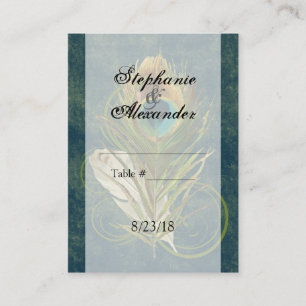 CustomInvites Peacock Feather Wedding Place Cards