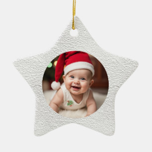 Customisable Baby's First Christmas Star Ceramic Ornament
