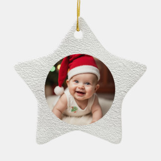 Customisable Baby's First Christmas Star Ceramic Ornament