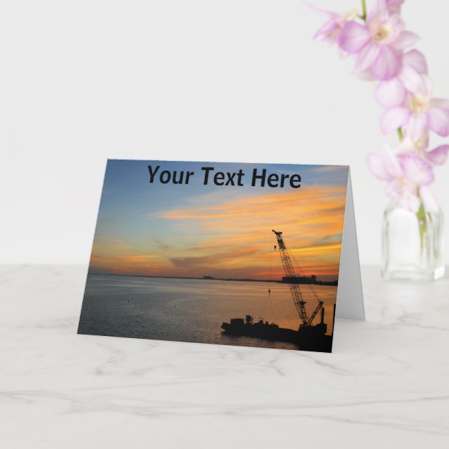 Customisable Biscayne sunset Card (Orchid)