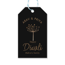 Customisable black and gold Diwali
