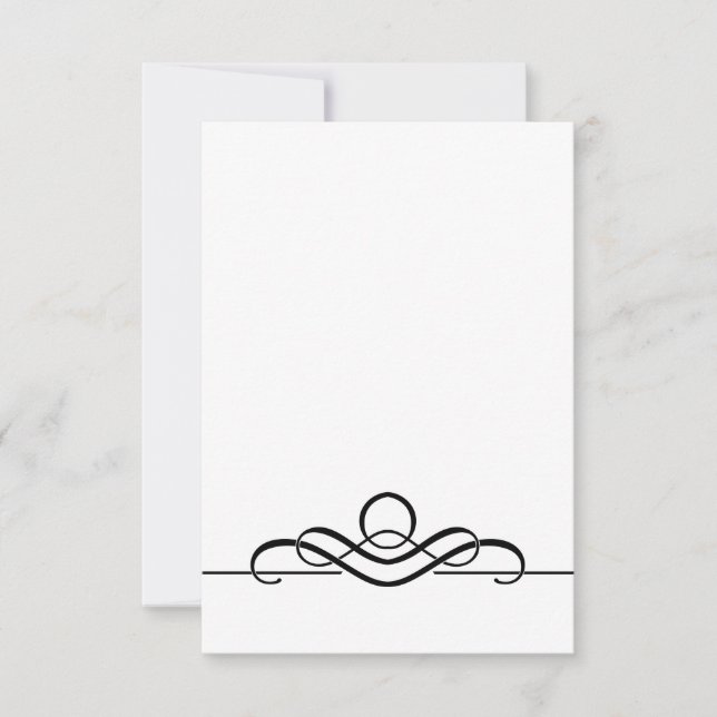 Customisable Blank Simple Place Card With Envelope (Front)