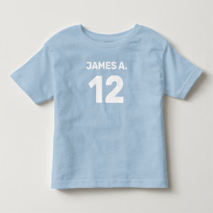 Customisable blue (front & back design) infant toddler t-shirt