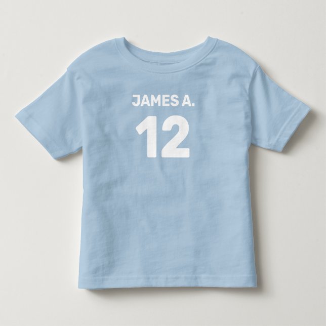 Customisable blue (front & back design) infant toddler t-shirt (Front)