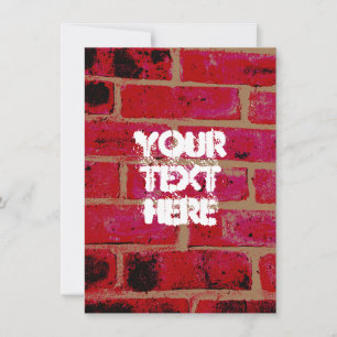 Customisable brick wall card