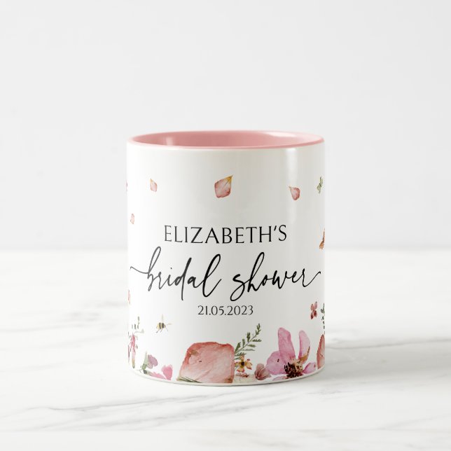 Customisable Bridal Shower Party Favour Momento Two-Tone Coffee Mug (Center)