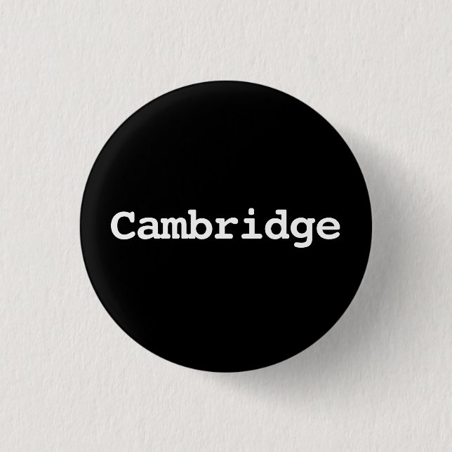Customisable Cambridge Typography 1 Inch Round Button (Front)
