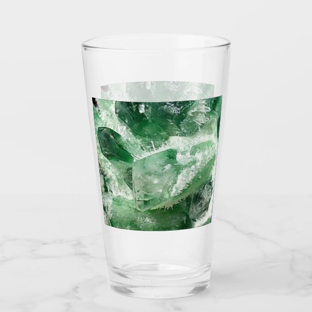 Customisable Chlorite Quartz Rock Crystal Cluster  Glass (Front)