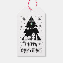 Customisable Christmas tree design with sleigh