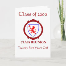 CUSTOMISABLE Class of 2000 Reunion Invitation Card