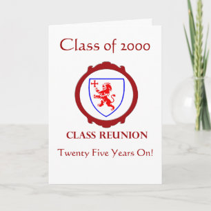 CUSTOMISABLE Class of 2000 Reunion Invitation Card