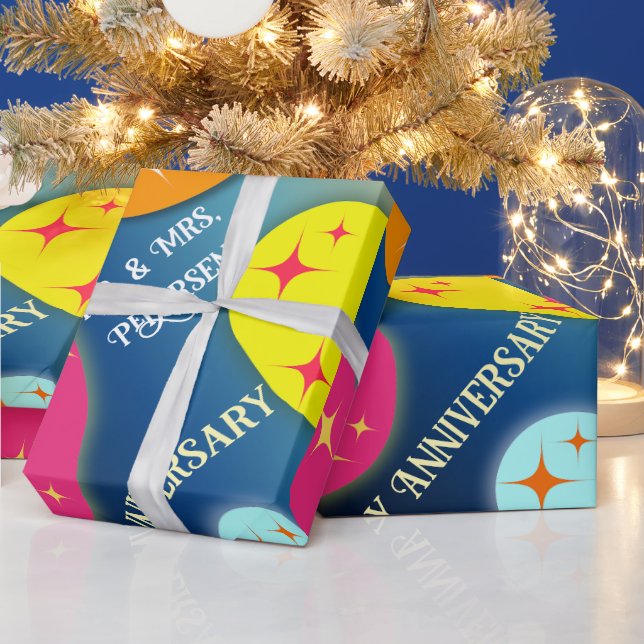 Customisable Colourful Abstract Wrapping Paper (Holidays)