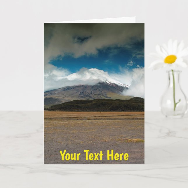 Customisable Cotopaxi, Ecuador Card (Small Plant)