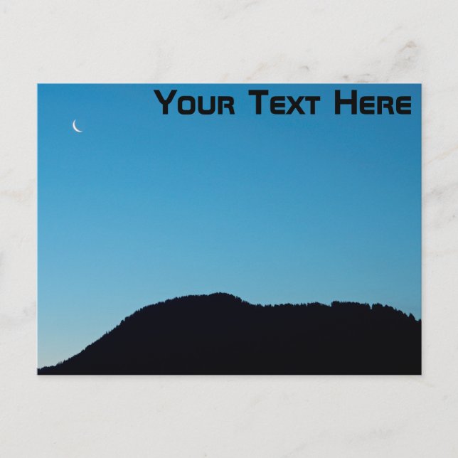 Customisable crescent moon postcard (Front)