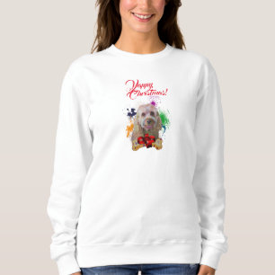 Customisable Cute British Bulldog Yappy Christmas Sweatshirt