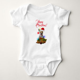 Customisable Cute Chihuahua Dog Yappy Christmas Baby Bodysuit