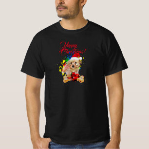 Customisable Cute Morkie Dog Yappy Christmas T-Shirt