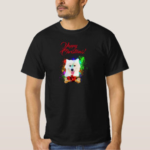 Customisable Cute Samoyed Dog Yappy Christmas T-Shirt