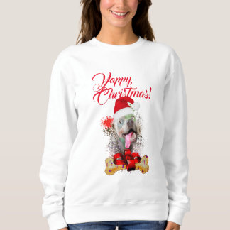 Customisable Cute Weimaraner Dog Yappy Christmas Sweatshirt