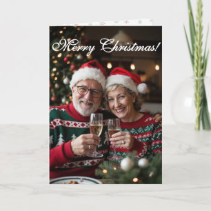 Customisable Digital Simple Single Photo Xmas Card