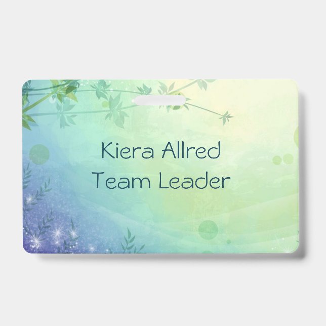 Customisable dreamy natural landscape badge (Front)