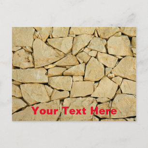 Customisable dry stone wall postcard