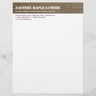 Customisable En-tête de lettre d'affaires de bois de charpente