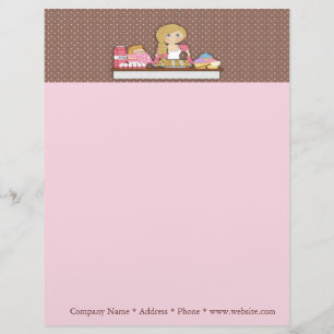 Customisable En-tête de lettre d'affaires de petits gâteaux de