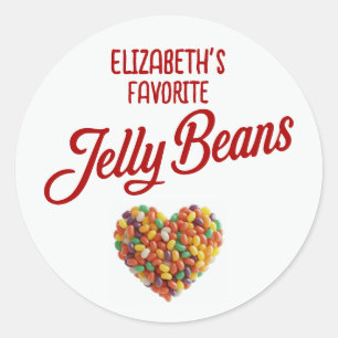 Customisable Favourite Jelly Beans Classic Round Sticker