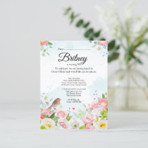 Customisable Female Birthday Invitation – Editable