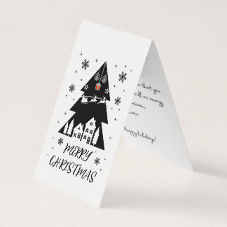 Customisable Folded Christmas Greeting Card