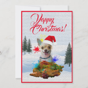 Customisable Funny Chihuahua Dog Yappy Xmas Card