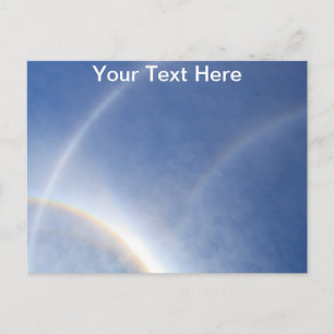 Customisable halos around the sun postcard