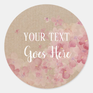 Customisable Handmade Product floral wreath Craft Classic Round Sticker