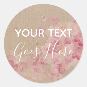 Customisable Handmade Product floral wreath Craft Classic Round Sticker