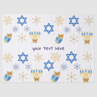 Customisable Hanukkah winter tissue Paper