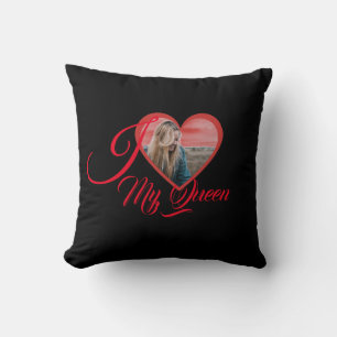 Customisable Heart shaped personalised photo  Throw Pillow