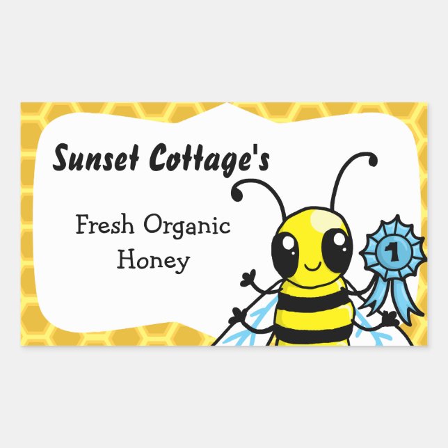 Customisable Honey jar Sticker (Front)