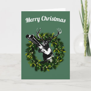Customisable Hunting Christmas Card